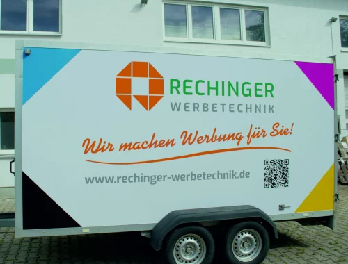Anhänger Werbung, Anhänger Beschriftung